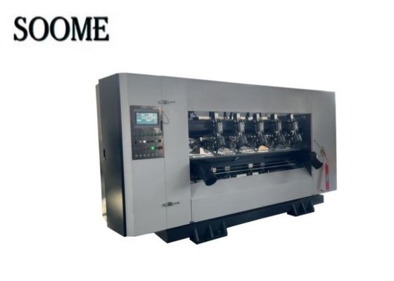 Eficiencia Máquina de puntería de cortador de cuchilla fina 1800/2200 Modelo con color personalizado para la fabricación de cajas corrugadas