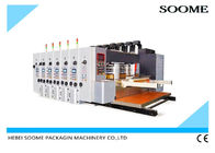 Máquina rotatoria de impresión acanalada de la fabricación de cajas del cartón de 2800m m que corta con tintas para los colores múltiples